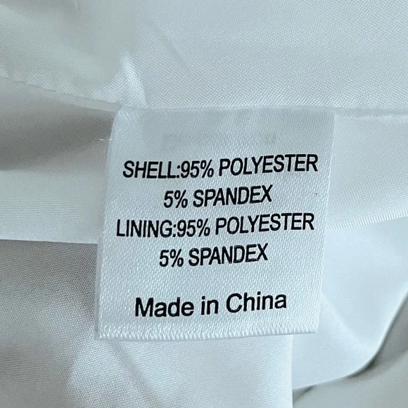 Emerson Lang Gingham Bubble Hem Midi Skirt Medium Beige White - Picture 7 of 7